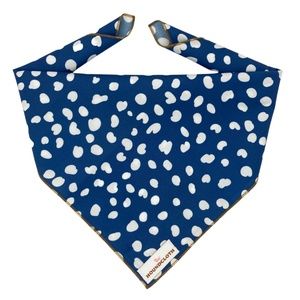 Blue Large Dot Dog Bandana